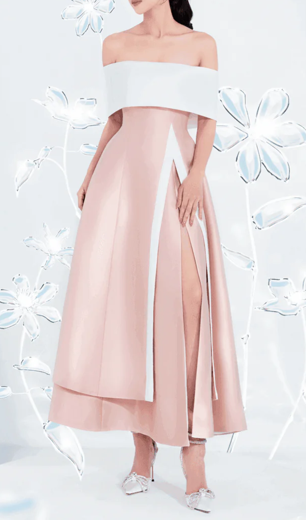 Dakota Slit Off-Shoulder Midi Dress