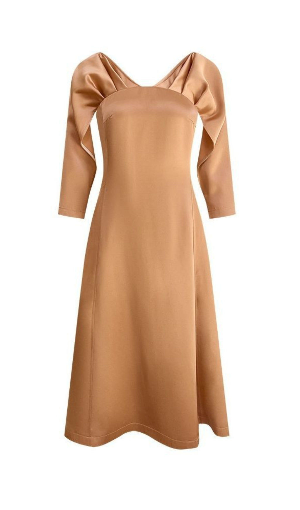 Bethan V-Neck Long Sleeve Midi Dress