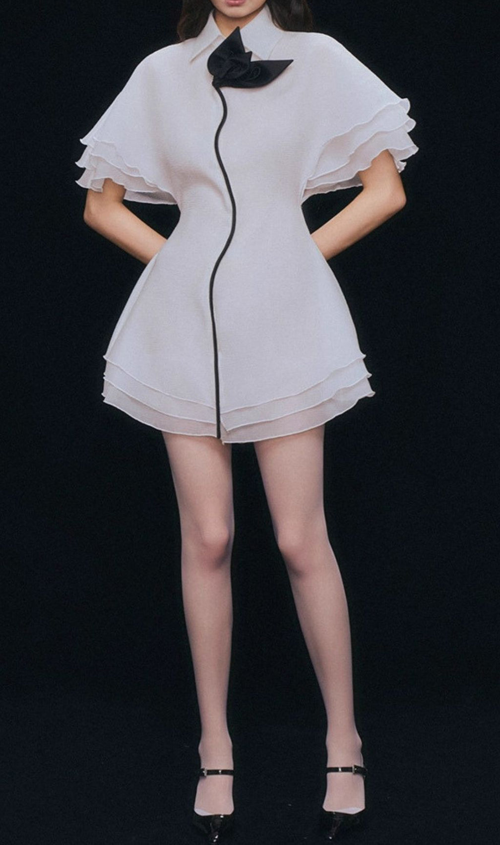 Glenda White Embellished Mini Dress