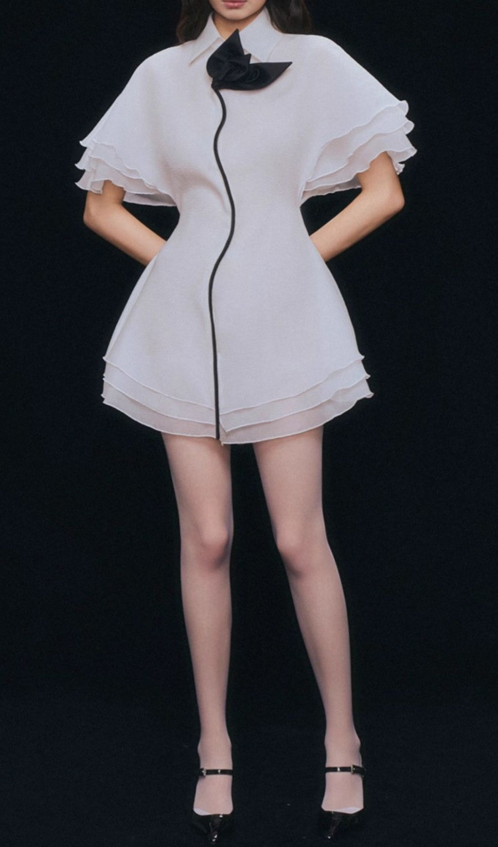 Glenda White Embellished Mini Dress