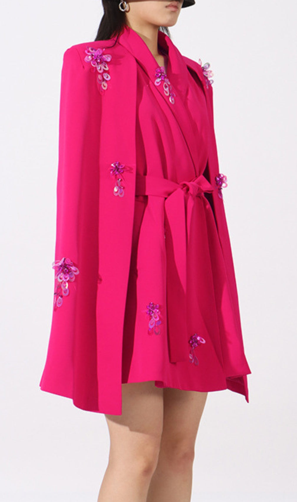 Dwojra Sequined Cape Blazer