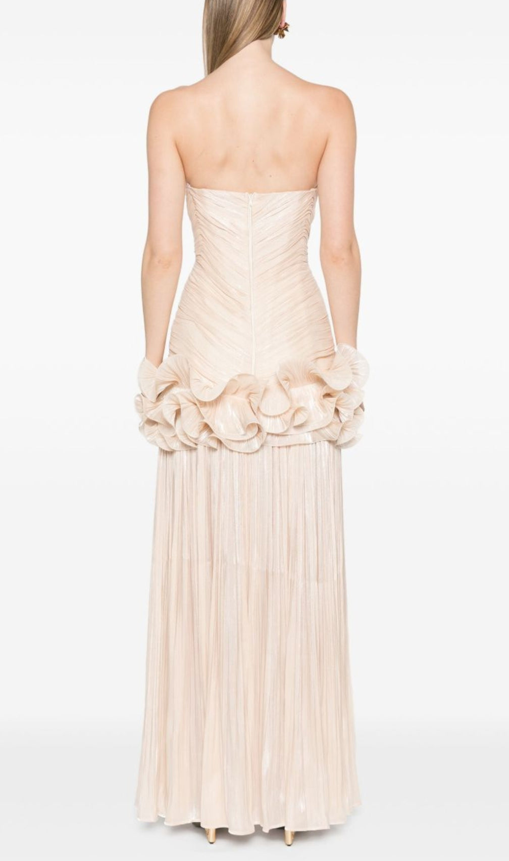 Dayna Strapless Ruffle Maxi Dress