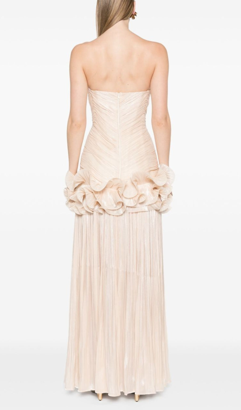 Dayna Strapless Ruffle Maxi Dress