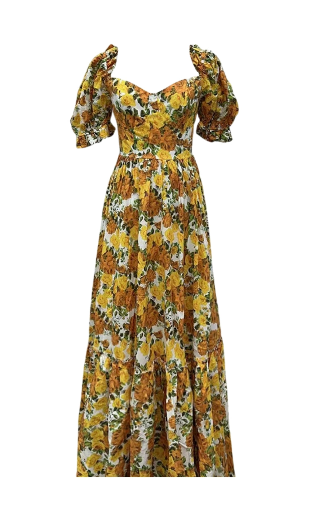 Eilidh Floral Heart Neck Maxi Dress