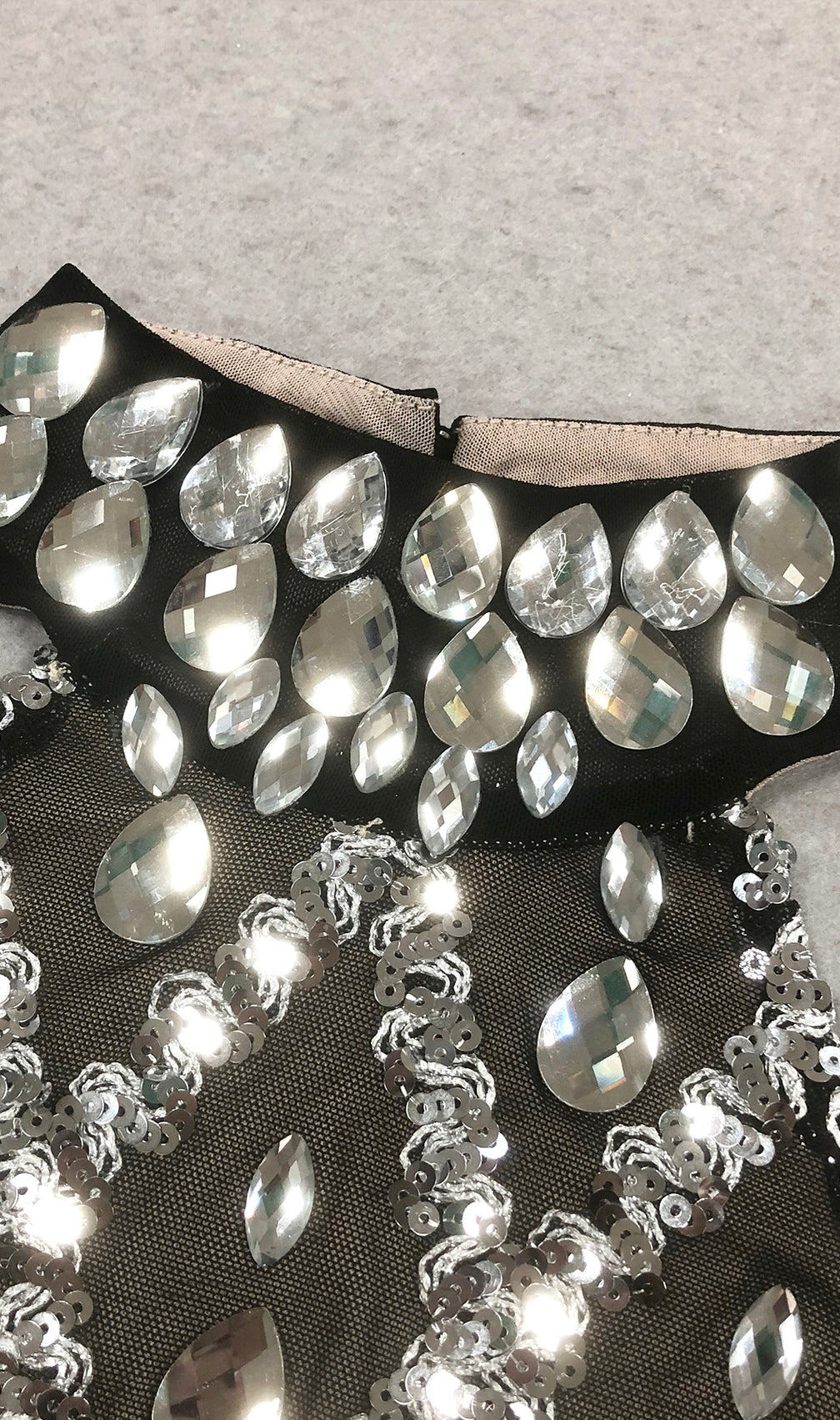 Iwao Black Halter Rhinestone Maxi Gown - Show-Stopping Sparkle & Elegance