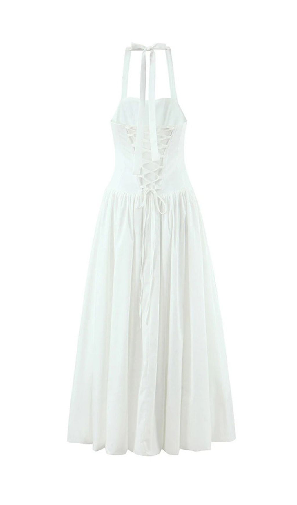 Judas Halter Maxi Dress: Elegant Blush Pink Gown with High Slit & Sculptural Volume