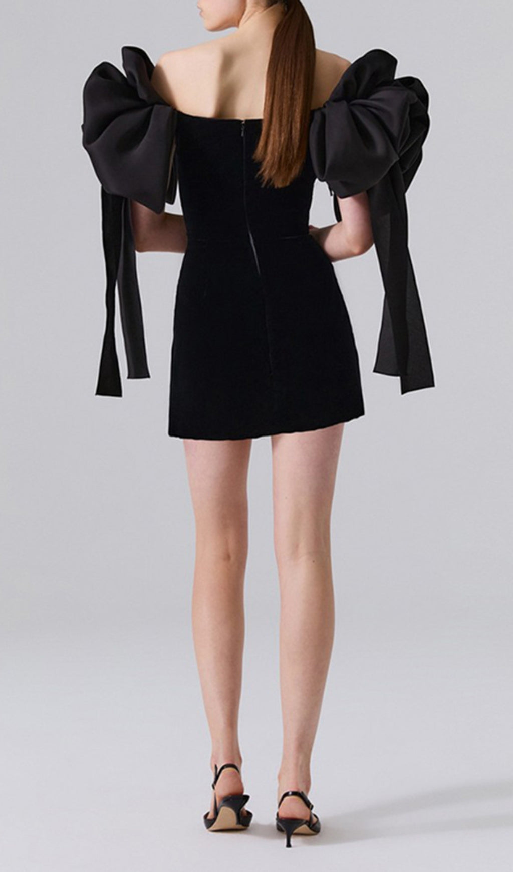 Cadee Black Off-Shoulder Mini Dress