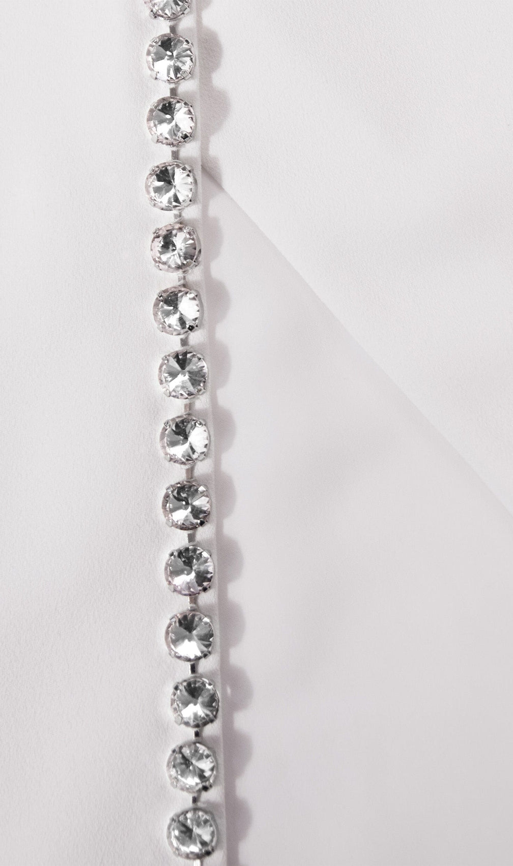 Bandage Feather Crystal Mini Dress In White