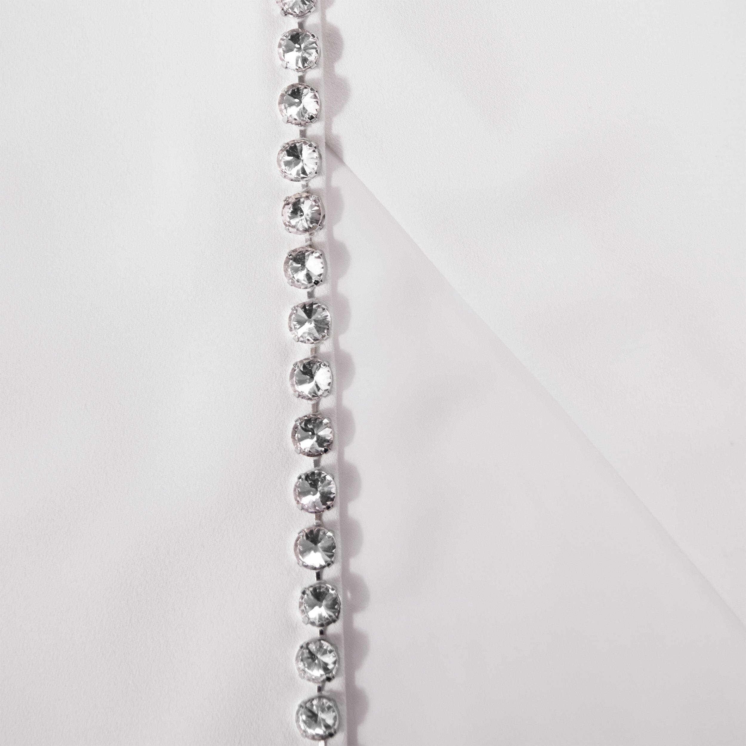 Bandage Feather Crystal Mini Dress In White