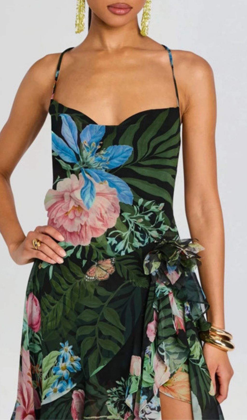 Kinnia Printed Backless Maxi Dress