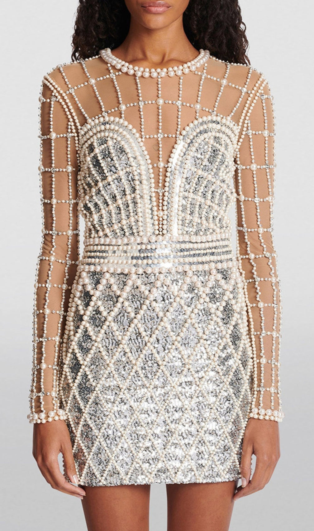 Alvarado Beaded Sequin Mini Dress