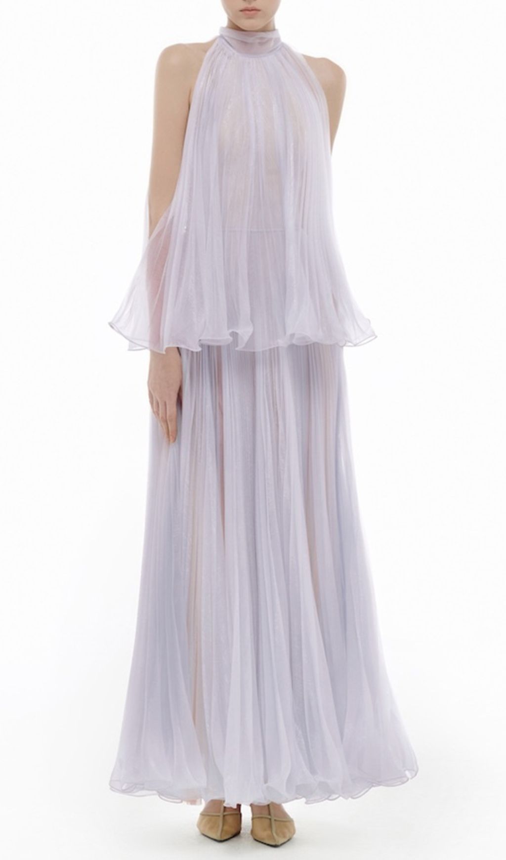 Halona Halter Mesh Maxi Dress