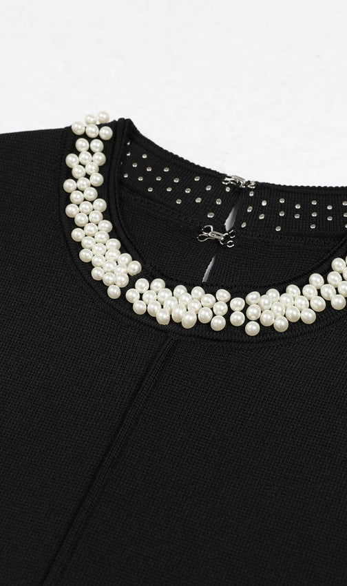 Ernie Black Bead Mini Dress