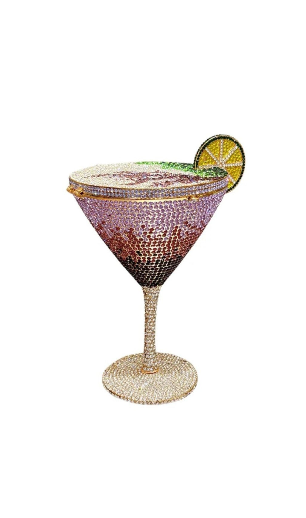 Garin Dazzling Rhinestone Martini Glass Clutch – Luxe Evening Bag