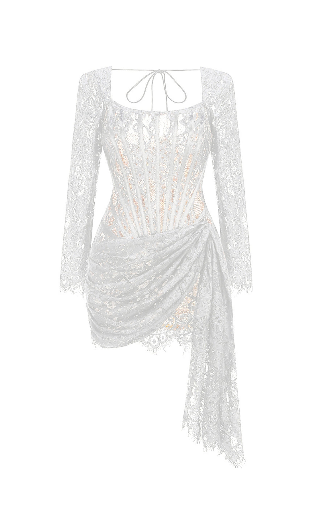 Callan Lace Long Sleeve Corset Mini Dress