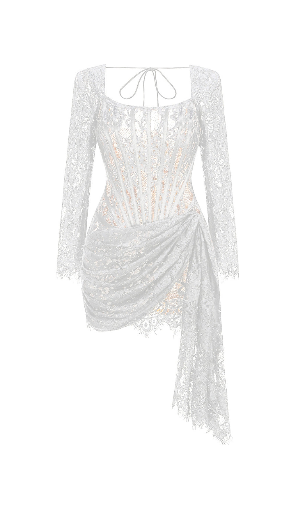 Callan Lace Long Sleeve Corset Mini Dress