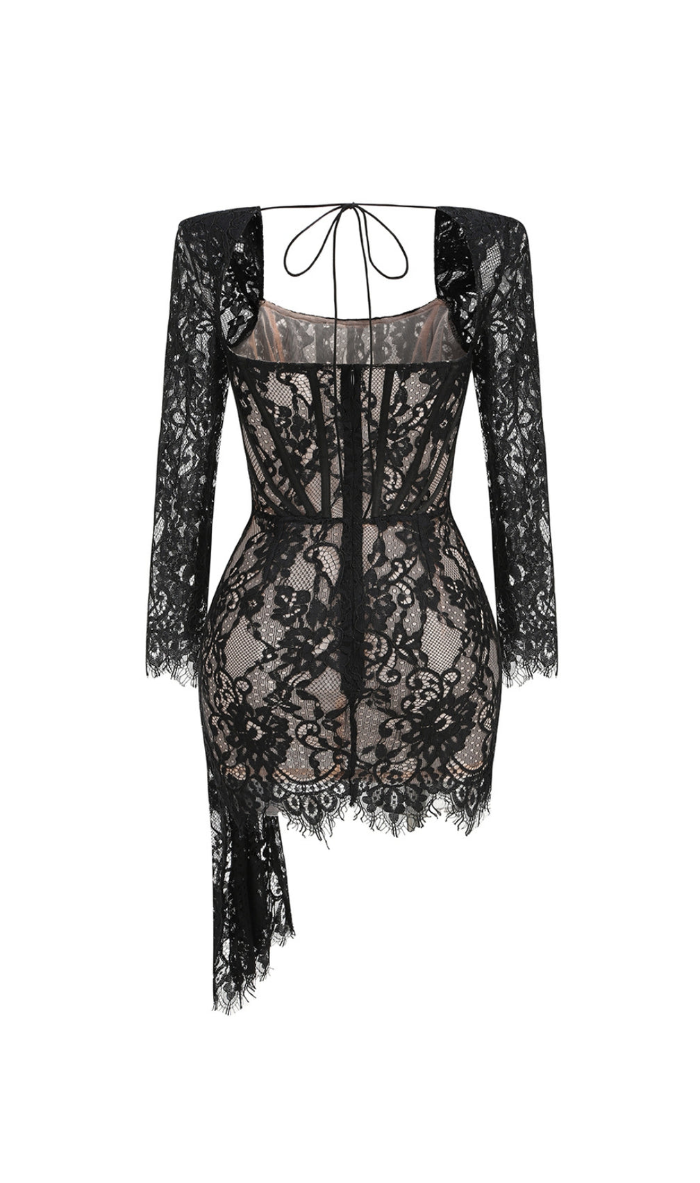 Callan Lace Long Sleeve Corset Mini Dress