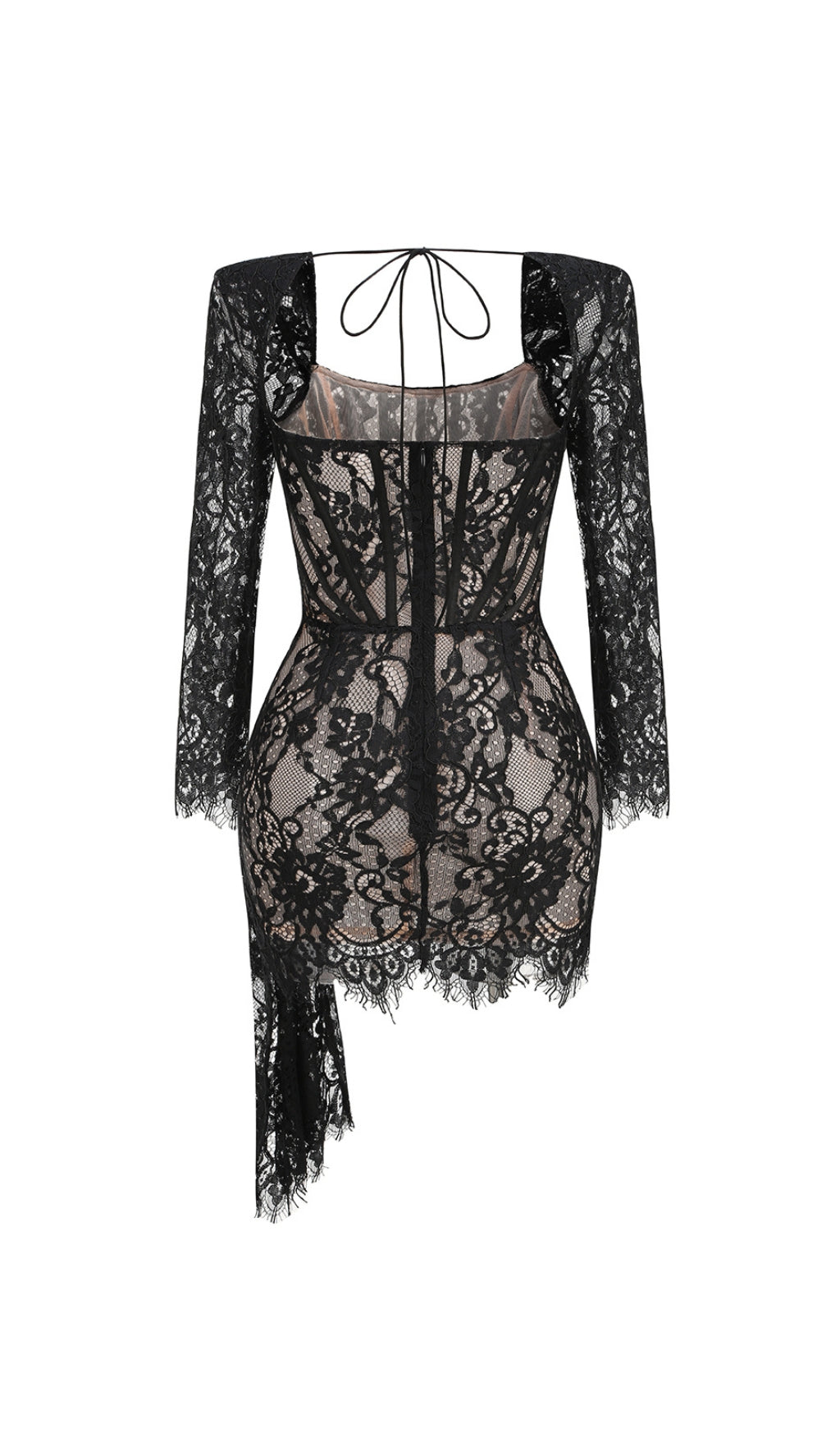 Callan Lace Long Sleeve Corset Mini Dress