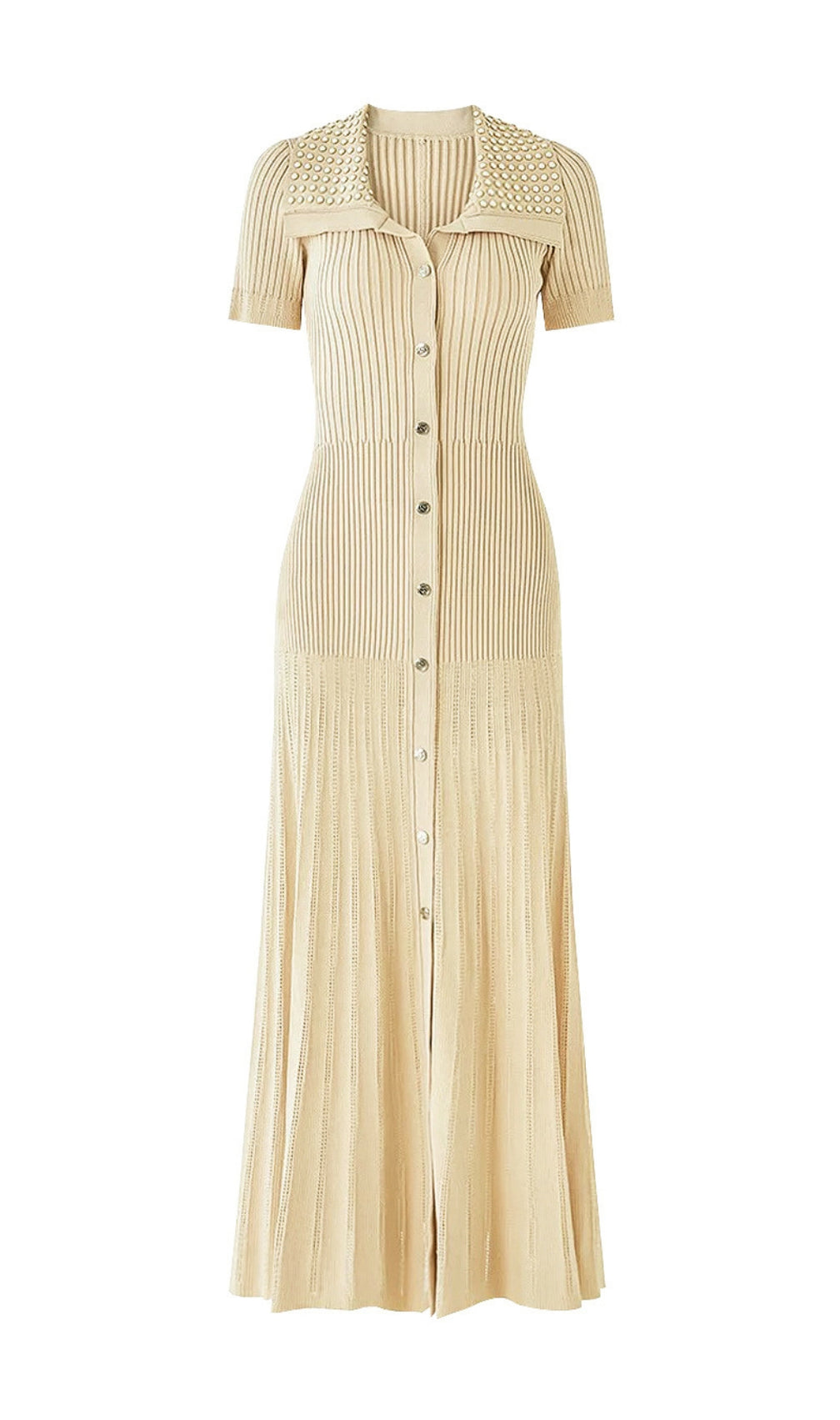 Eliana Lapel Knit Maxi Dress