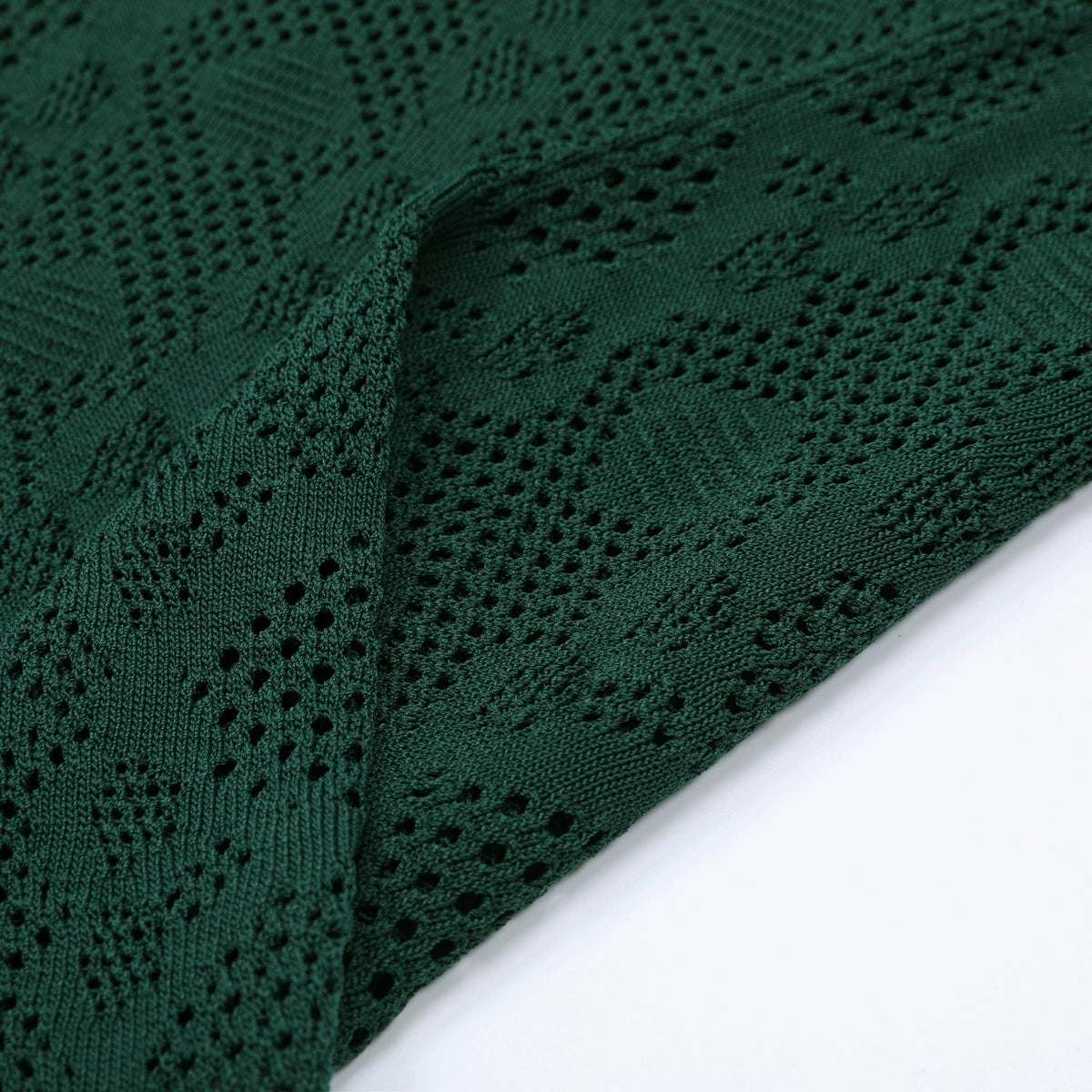 Jaime Luxe Emerald Green Sheer Knit Midi Dress & Slip Set | Versatile 2-Piece