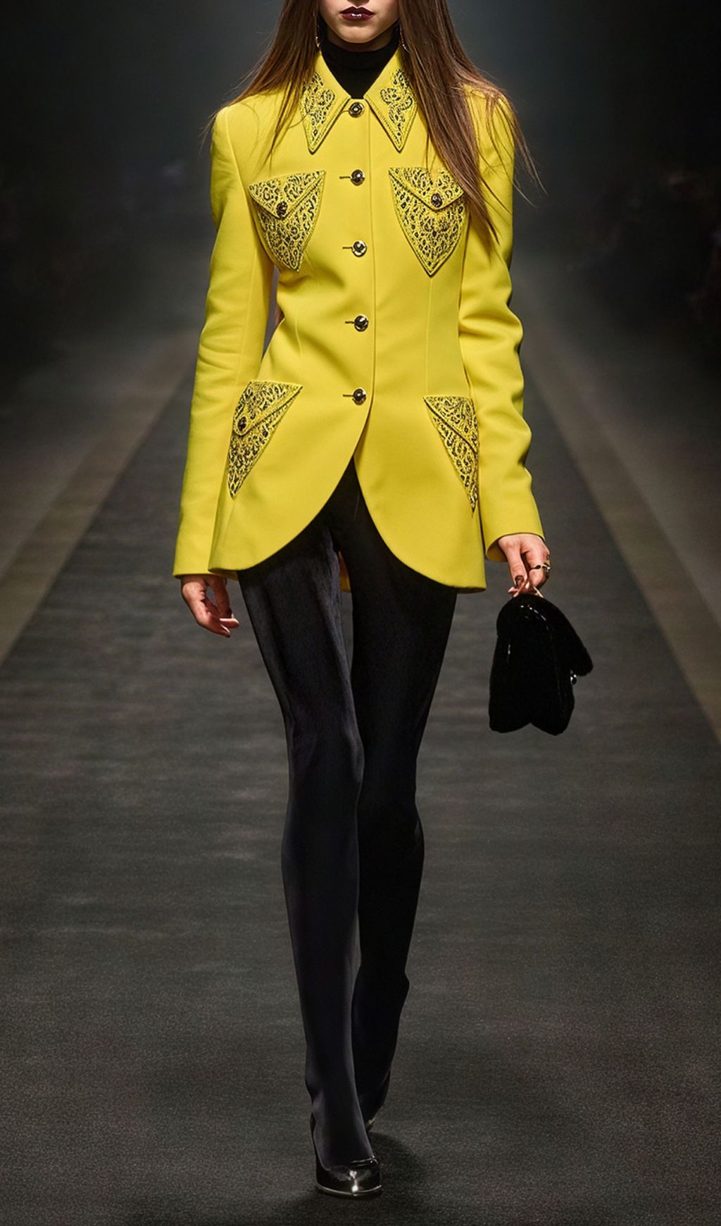 Howie Yellow Embellished Blazer