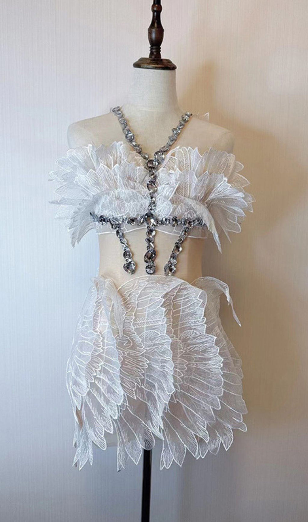 Jazlyn Gold Halter Rhinestone Mini Dress - Dazzling Glamour Party & Clubwear