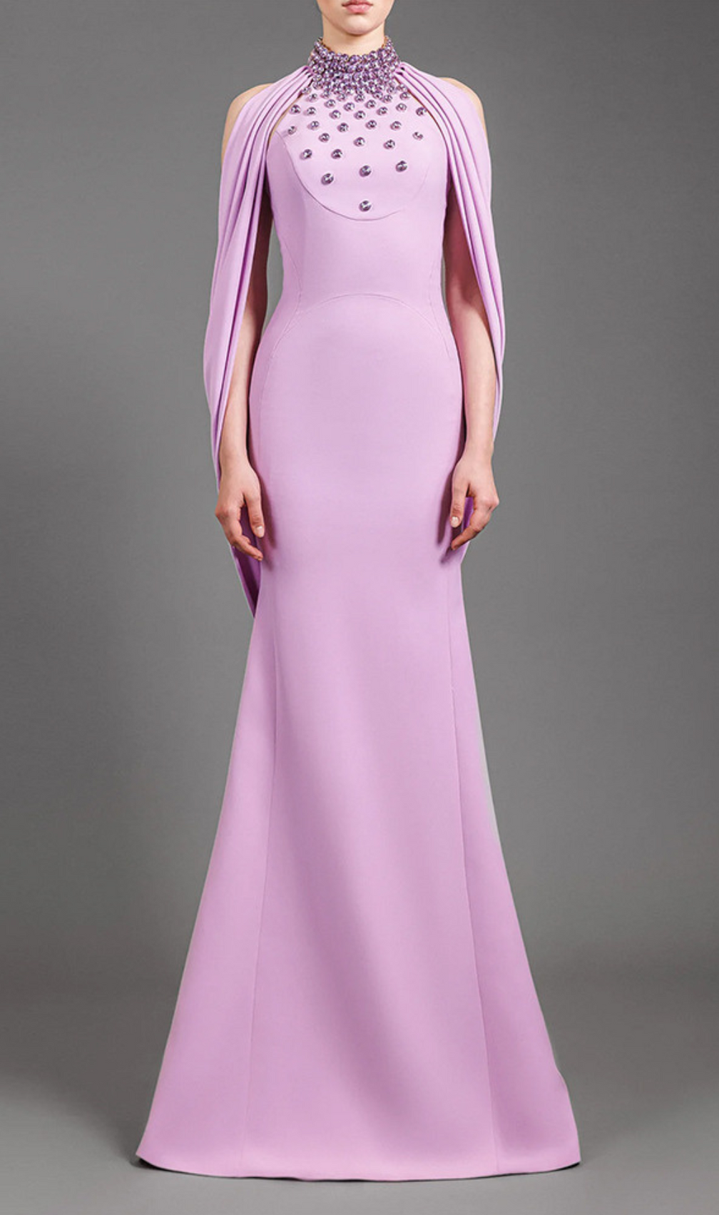 Hye Purple Rhinestone Gown