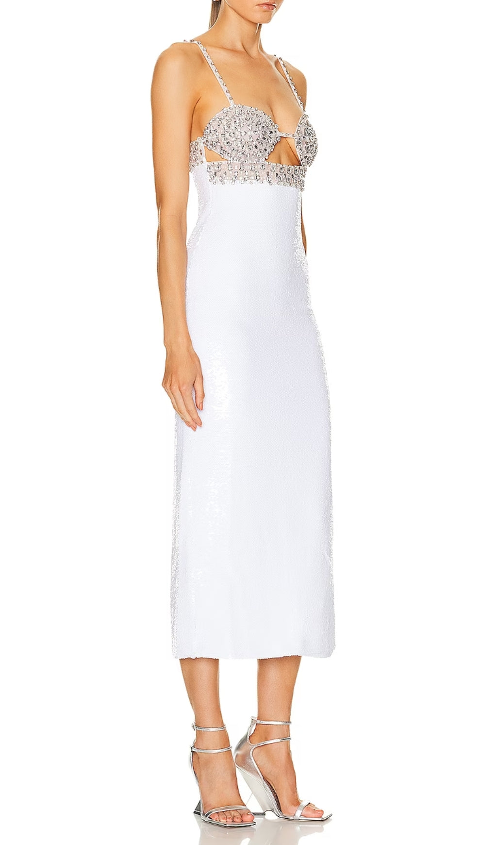 Angelea Sequin Rhinestone Midi Dress