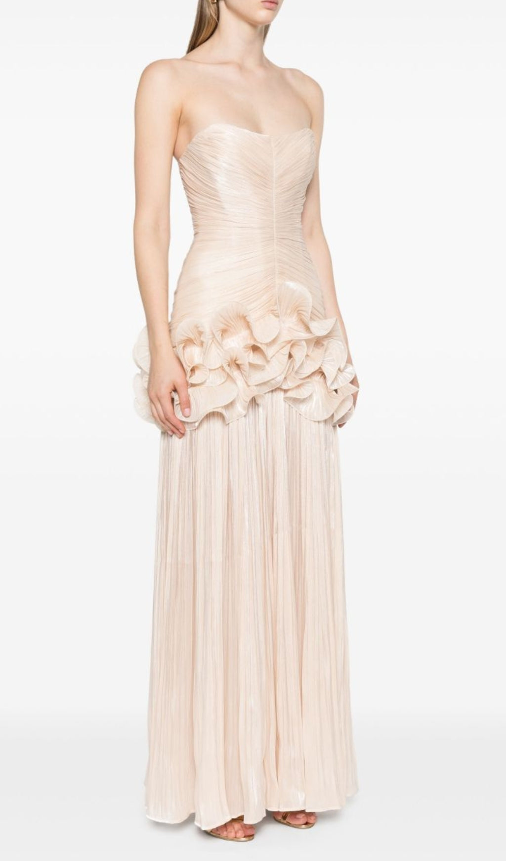 Dayna Strapless Ruffle Maxi Dress