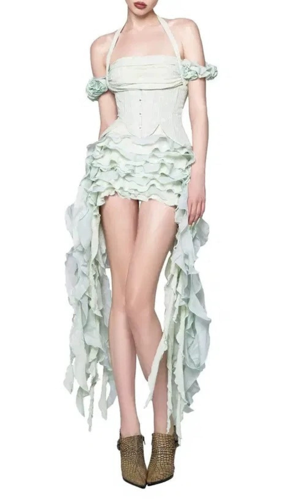 Dalilah Corset Ruffle Mini Dress