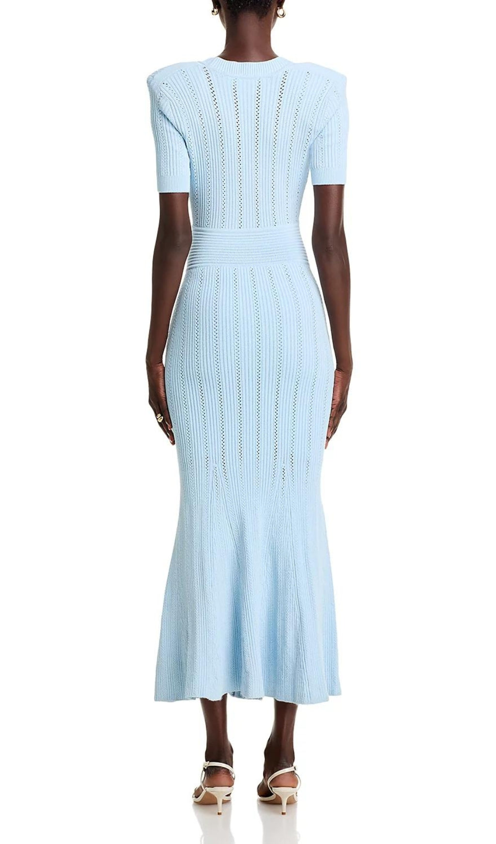 Bala Blue Pointelle Midi Dress