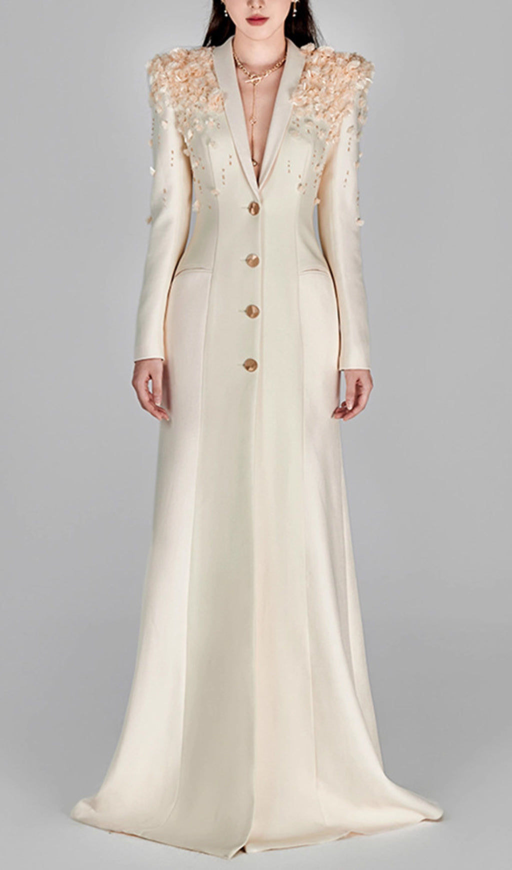 Boudewijn Flower Embellished Blazer Dress