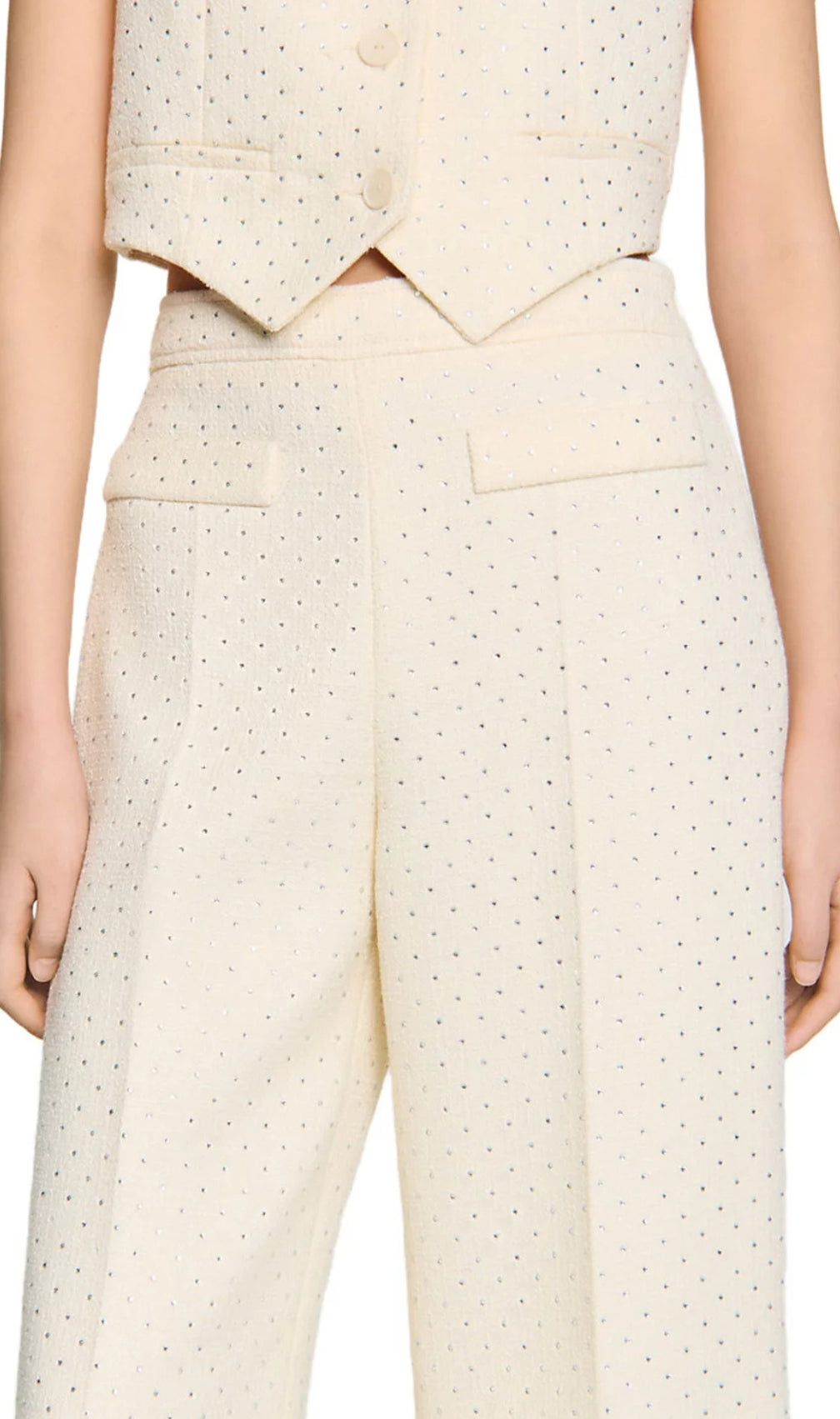 Tweed Rhinestone Trousers