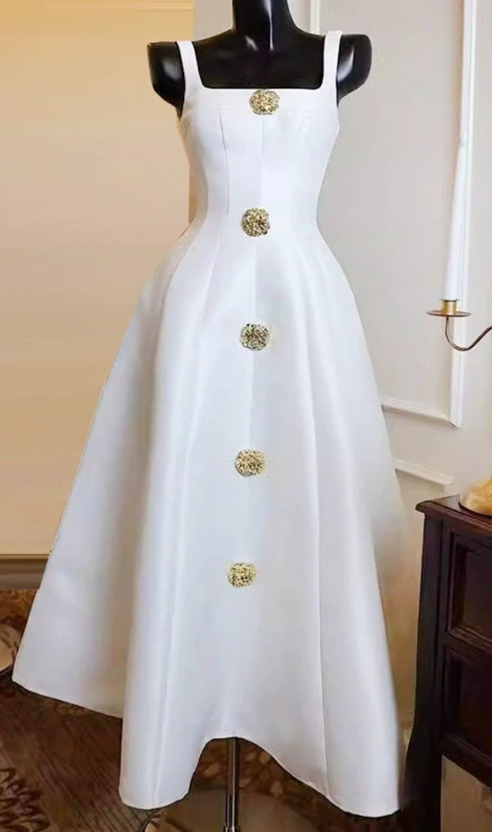 Gordie Strappy Embellished Midi Dress