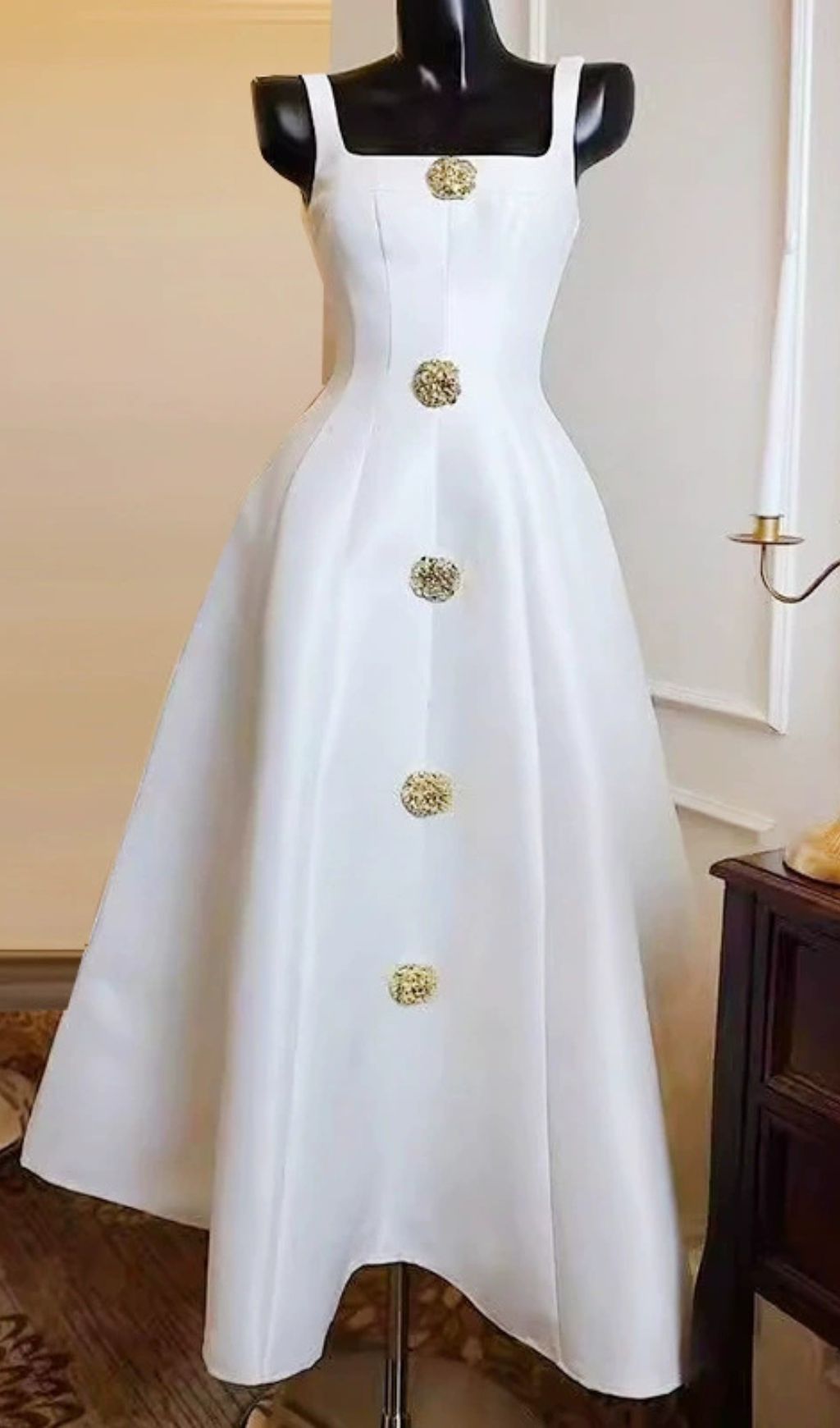 Gordie Strappy Embellished Midi Dress