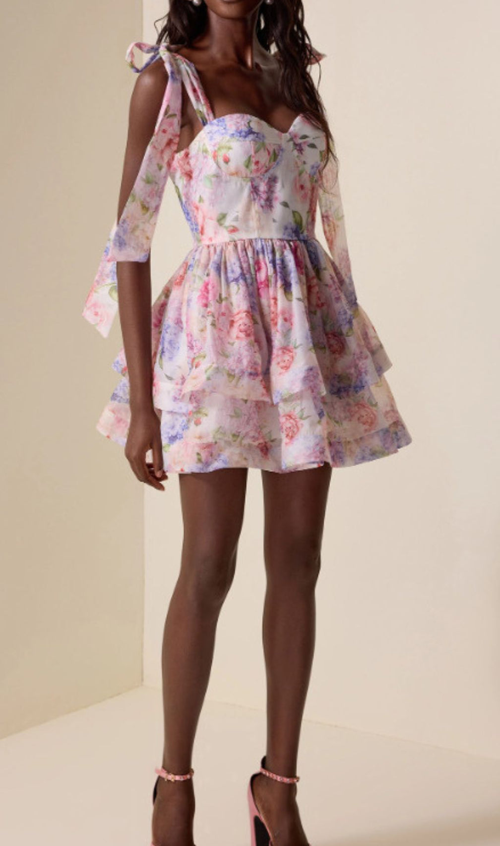 Faya Strappy Floral Mini Dress
