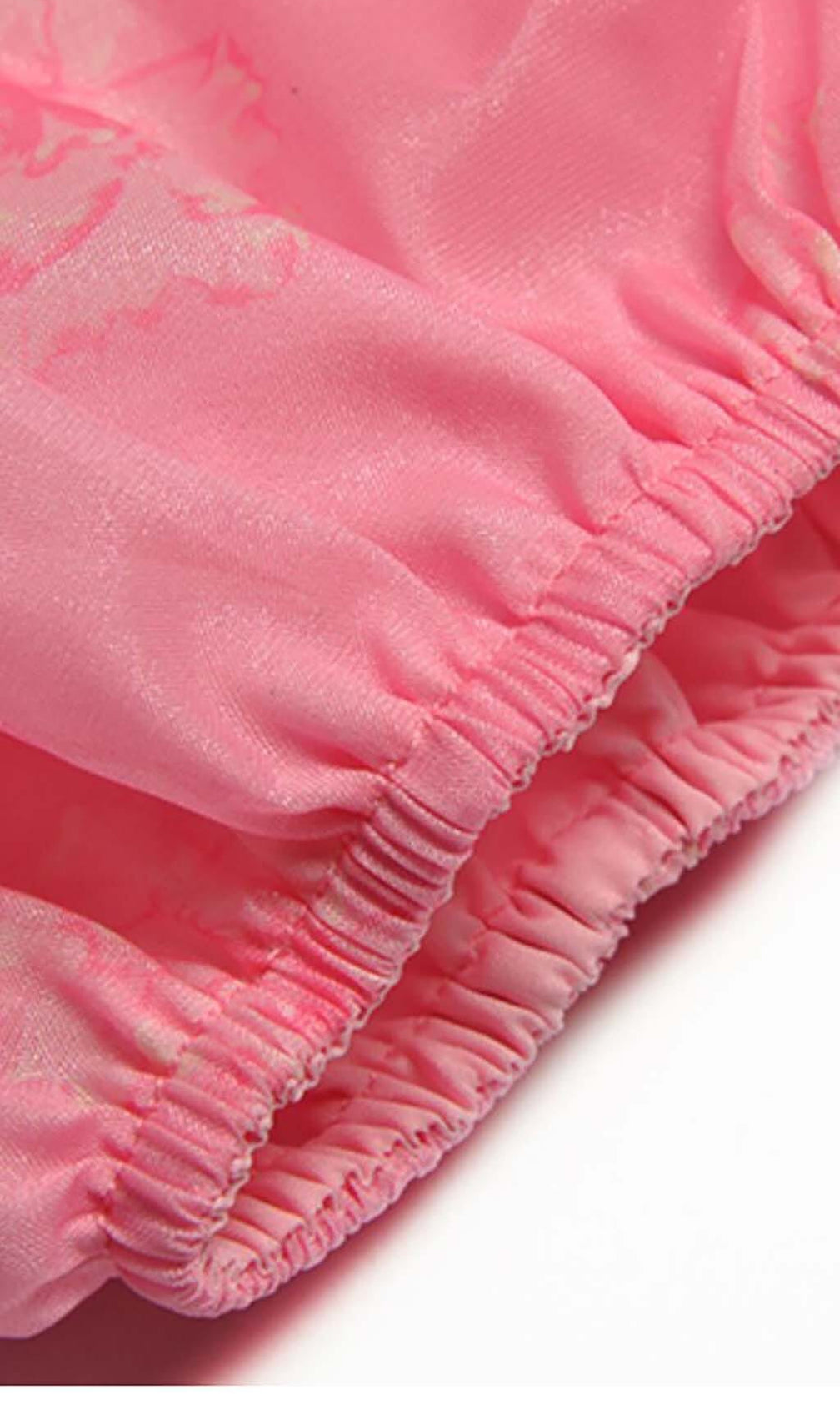 Puff Sleeve Tiered Mini Dress In Pink