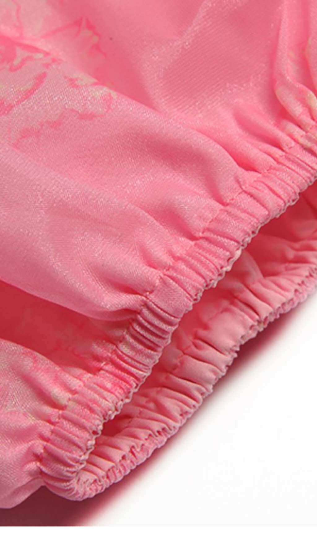 Puff Sleeve Tiered Mini Dress In Pink