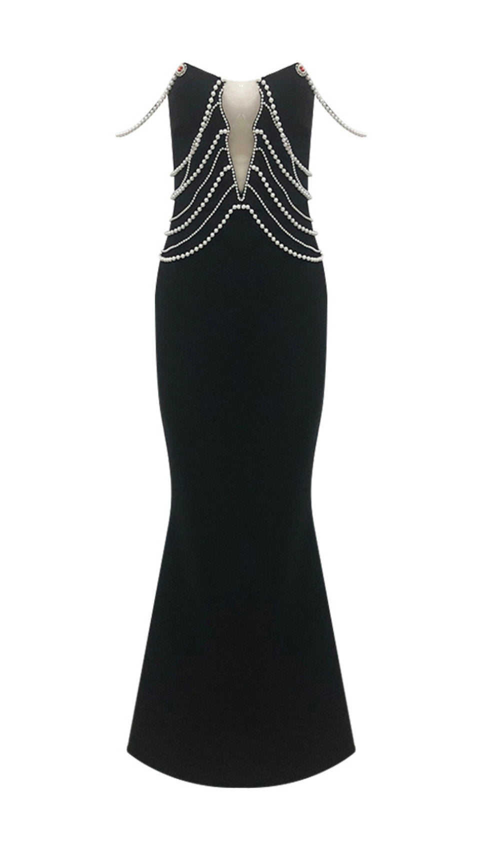 Clifton Black Pearl Bandage Maxi Dress