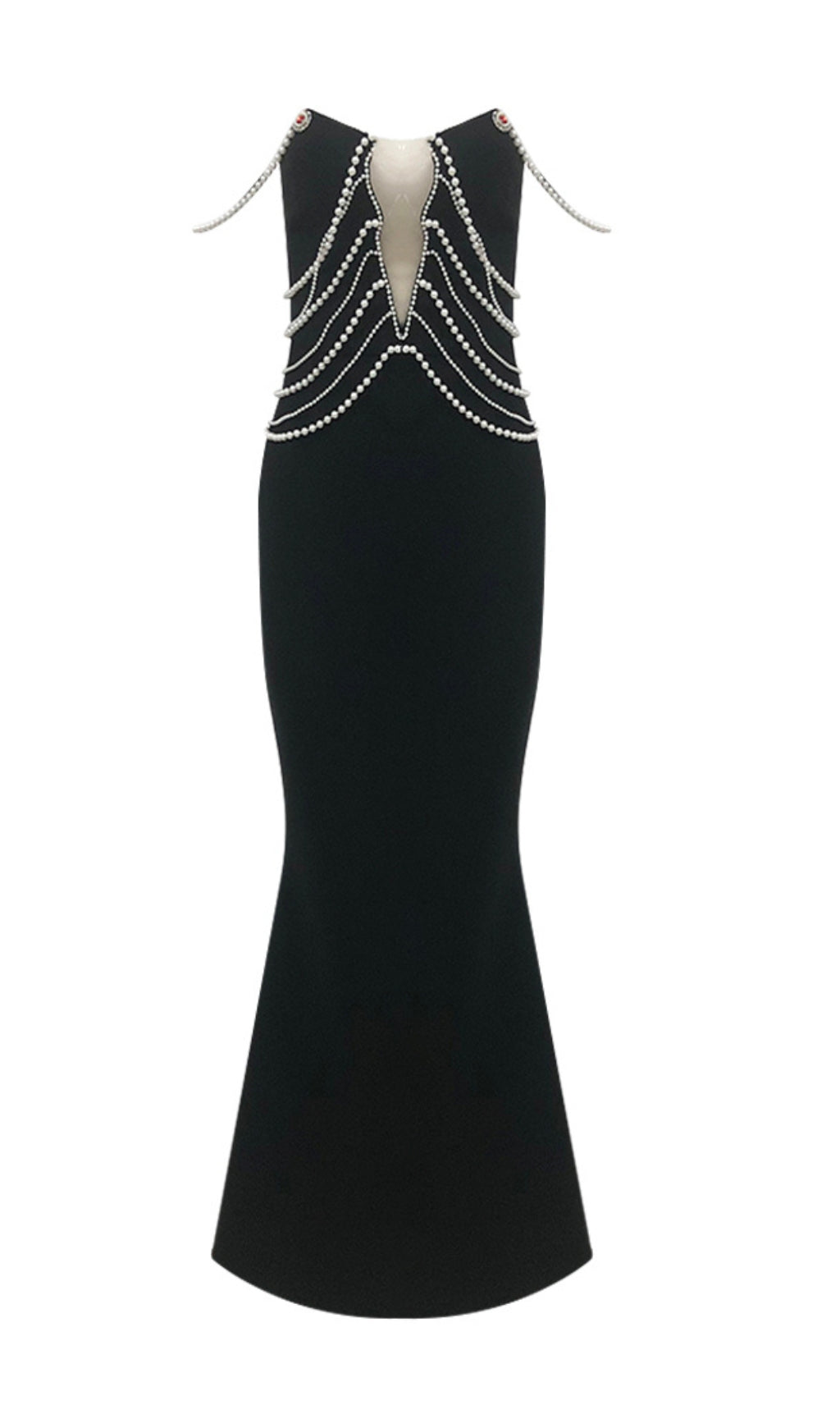 Clifton Black Pearl Bandage Maxi Dress