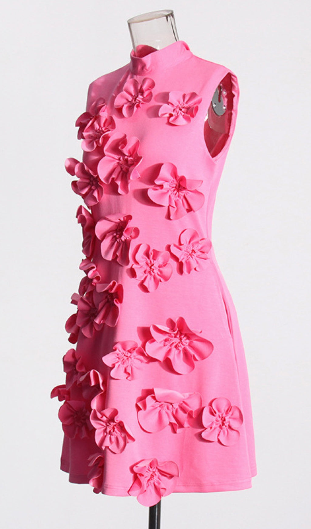 Awentia Pink Flower Mini Dress