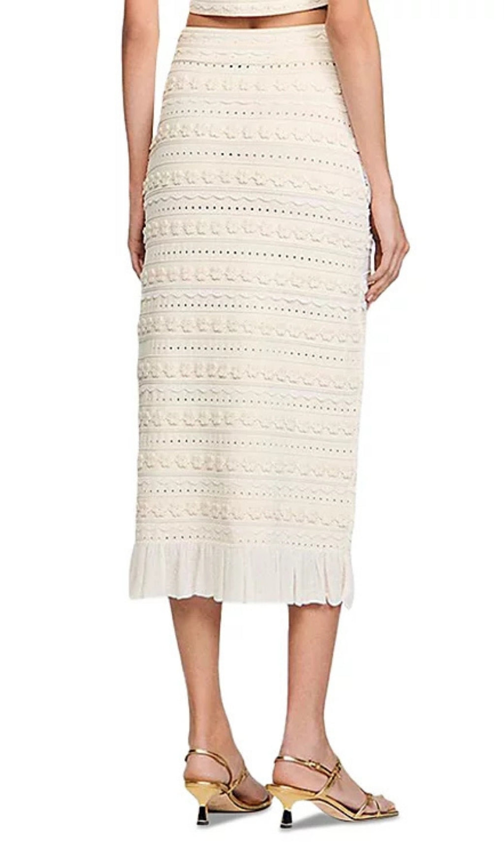 Crochet Trim Knit Skirt