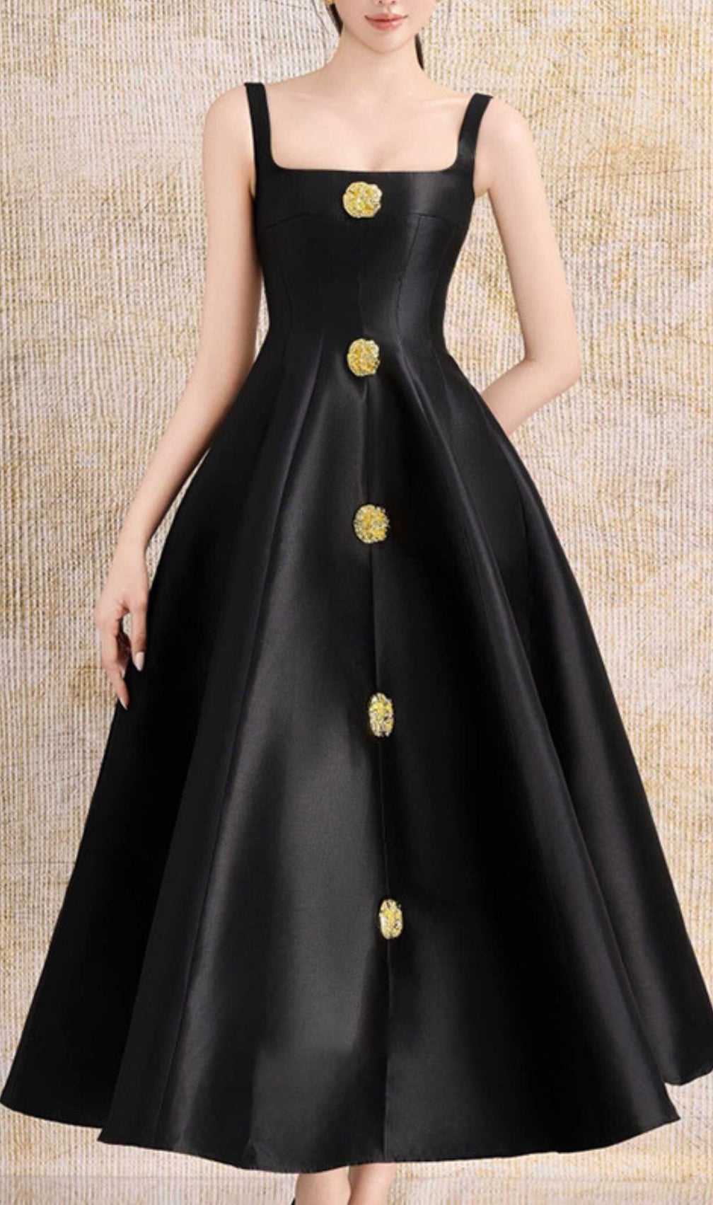 Gordie Strappy Embellished Midi Dress