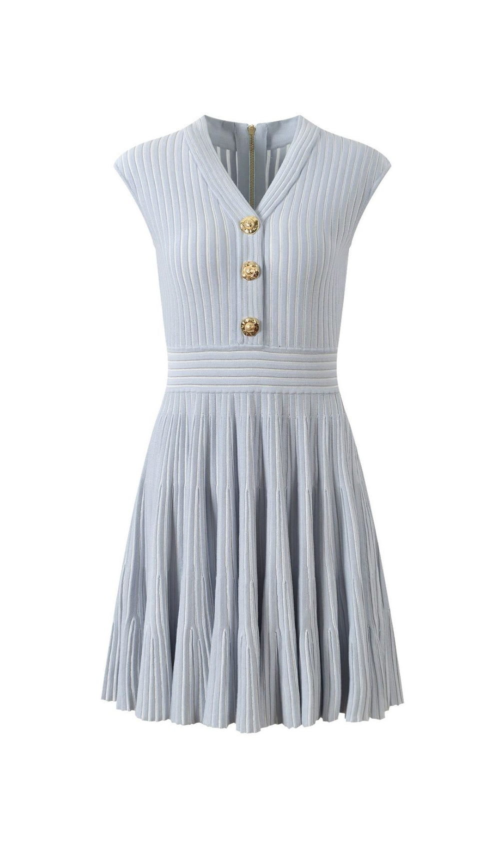 Hamid V-Neck Pleated Knit Mini Dress | Effortless Chic & Comfortable Pink Style