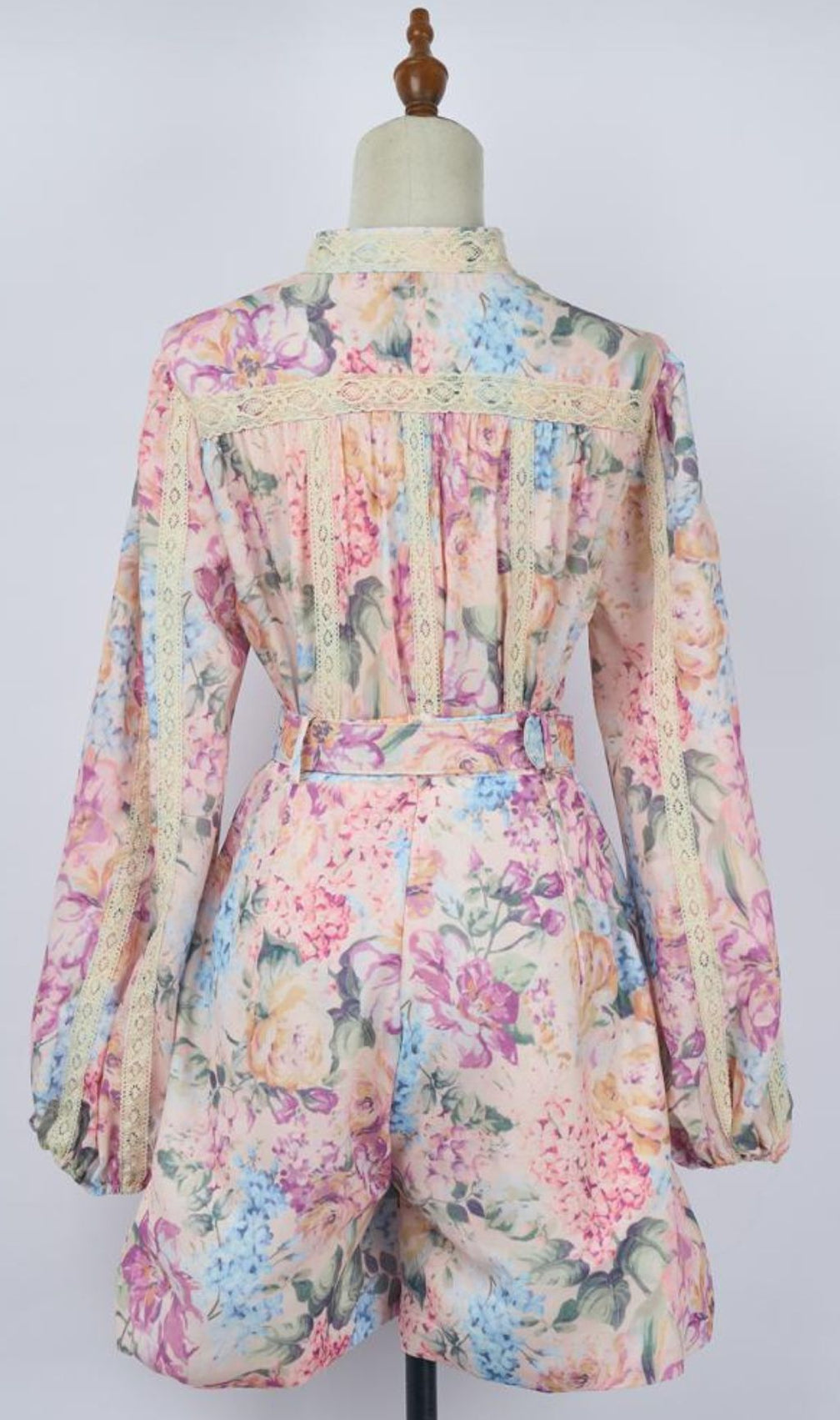 Gypsy Floral Long Sleeve Shirt & Shorts Set