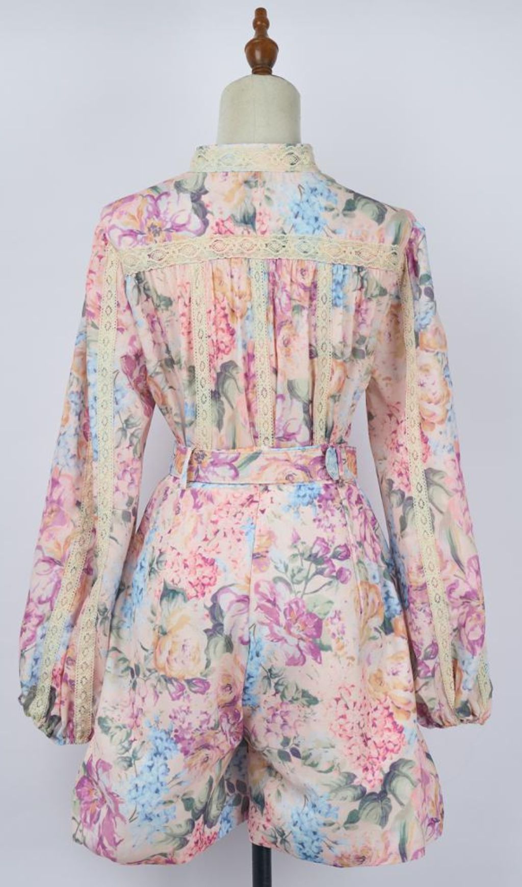 Gypsy Floral Long Sleeve Shirt & Shorts Set