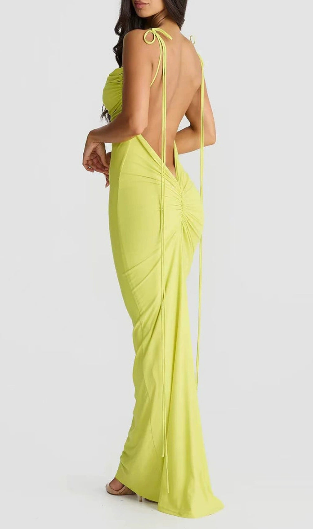 Fredrik Yellow Strappy Maxi Dress