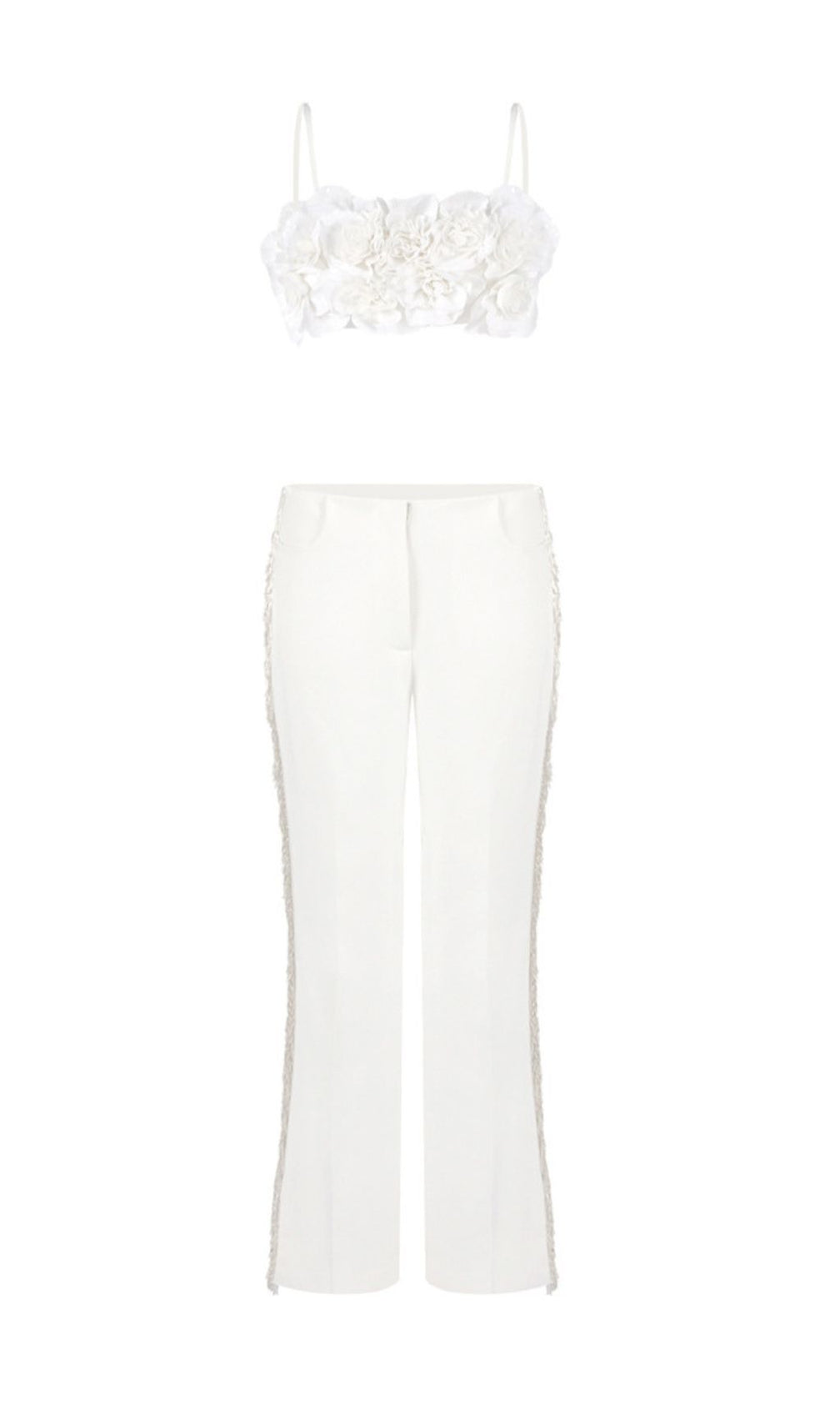 Gidget Flower Sequin Top & Tassel Pants