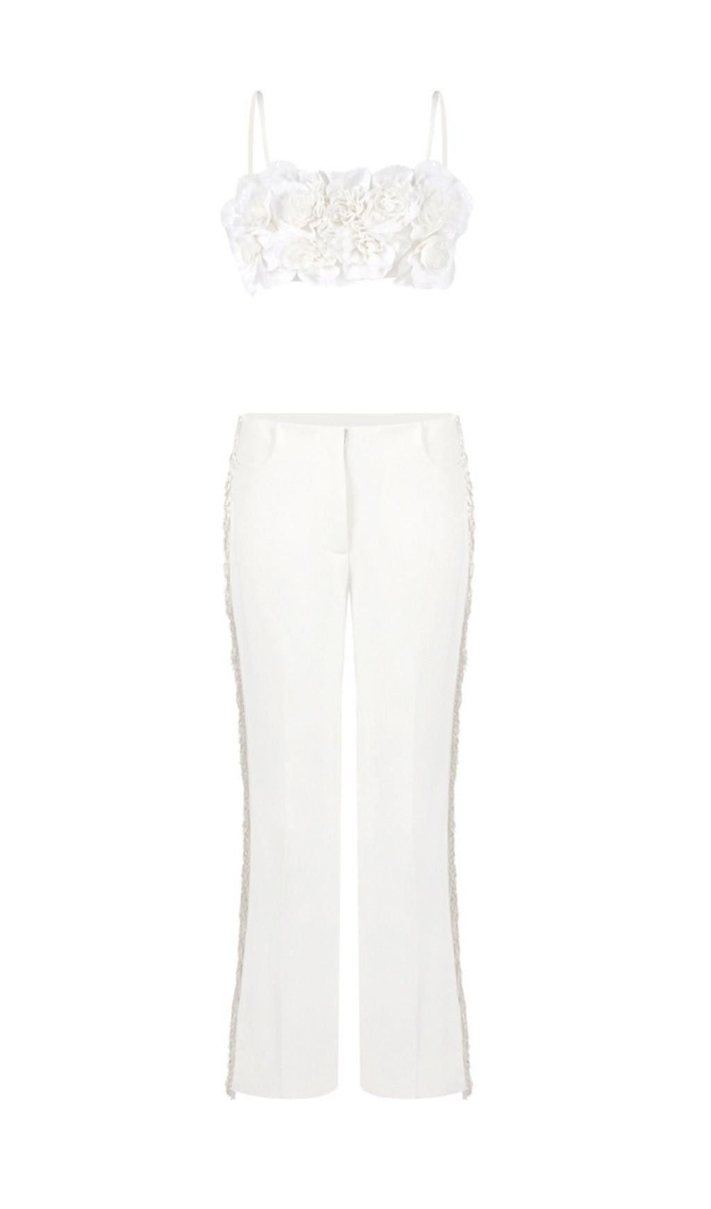 Gidget Flower Sequin Top & Tassel Pants