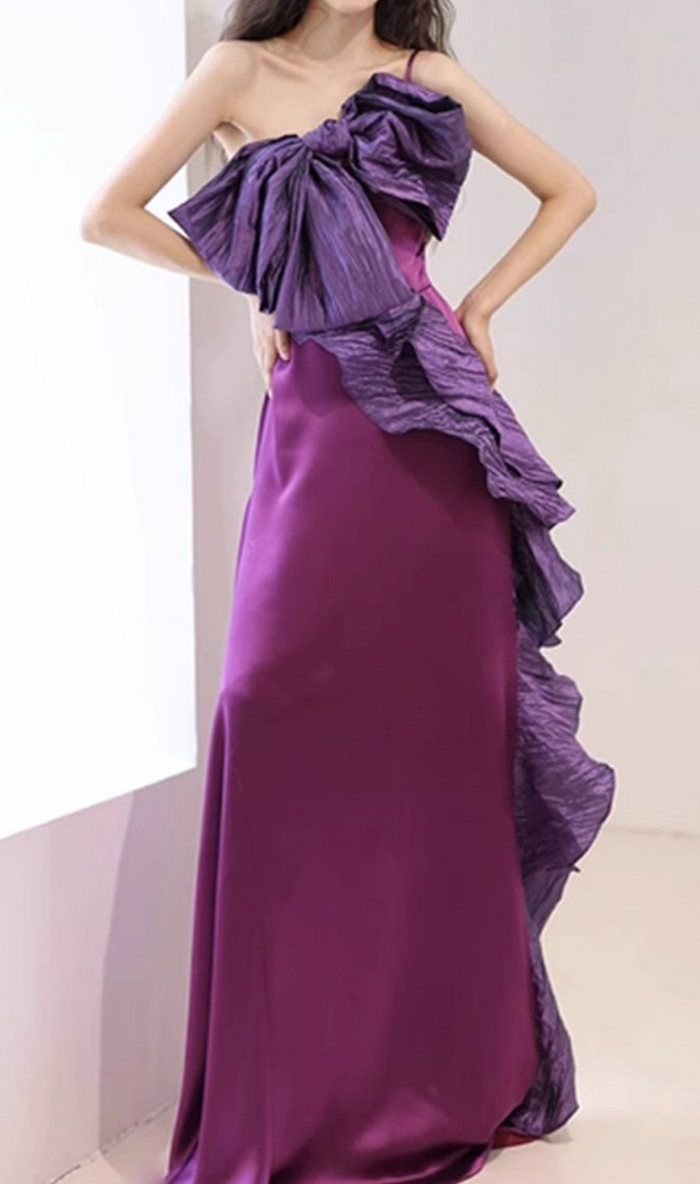 Ganit Purple Bow Maxi Dress